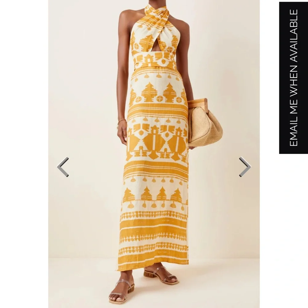 Johanna Ortiz - Stunning Printed Linen Maxi Dress, Size (Originally $890) - Picture 3 of 12